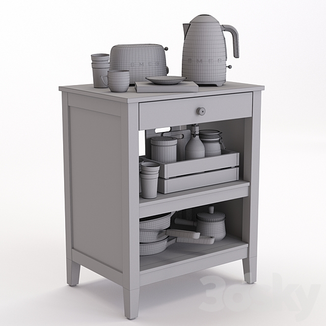 Kitchen table IKEA TORNVIKEN 3DSMax File - thumbnail 3