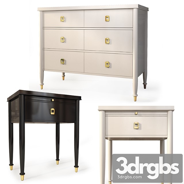 Komod I Tumba Prikrovatnaia Lacourte Dresser Nightstand By Williams Sonoma 3dsmax Download - thumbnail 1