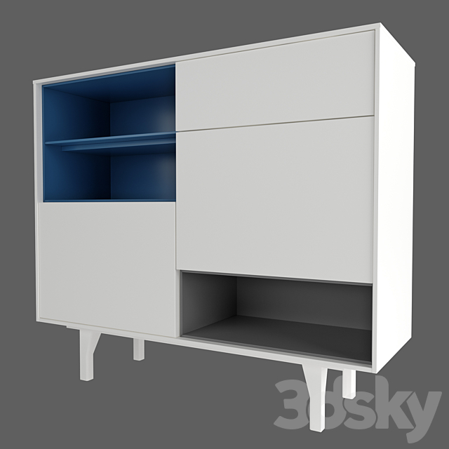 Kuri sideboard 3DS Max Model - thumbnail 2