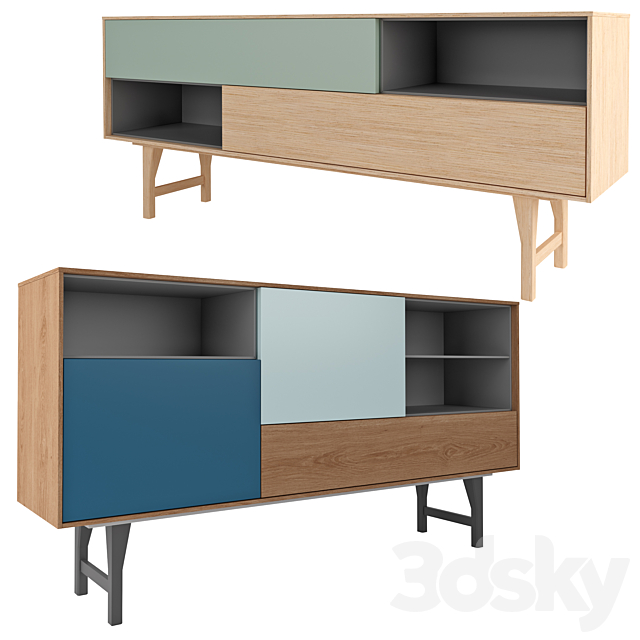 Kuri sideboard 3DS Max Model - thumbnail 3