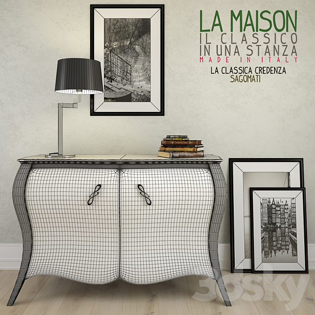 LA Maison Credenza Sagomati 1775 T sideboard 3DS Max Model - thumbnail 3