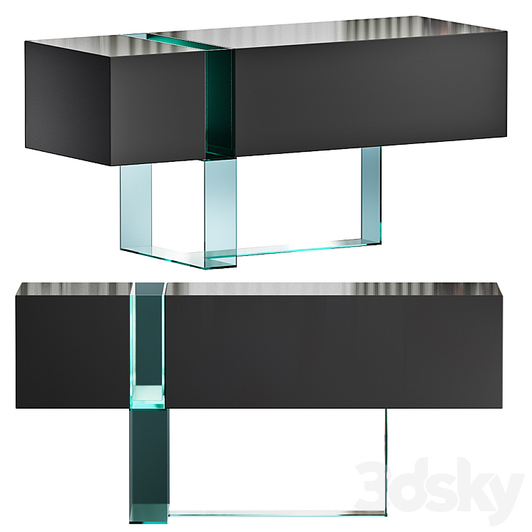 Lacquered sideboard FLO By EmmeBi 3DS Max - thumbnail 1