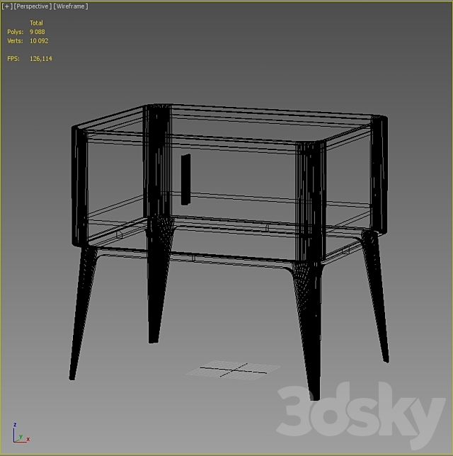 LaLume designer bedside table 3DSMax File - thumbnail 5