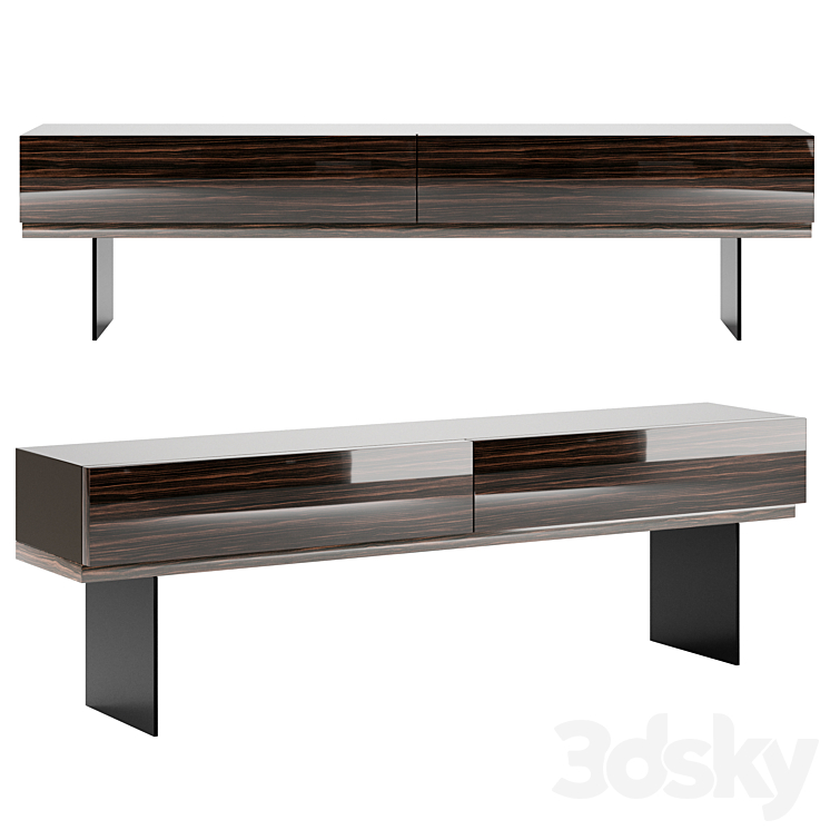 Lang Console & Sideboard by Minotti 3DS Max Model - thumbnail 3