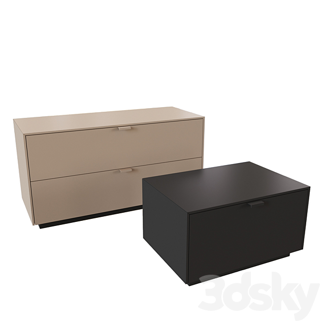 Lansot Folio Chest of Drawers and Bedside 3DSMax File - thumbnail 2