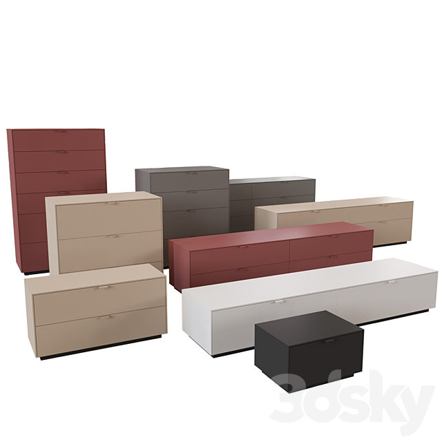 Lansot Folio Chest of Drawers and Bedside 3DSMax File - thumbnail 5