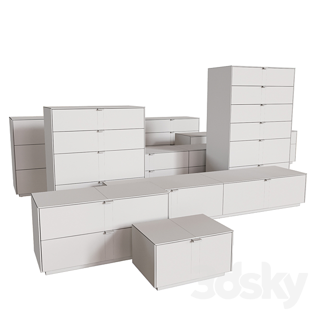 Lansot Folio Chest of Drawers and Bedside 3DSMax File - thumbnail 7