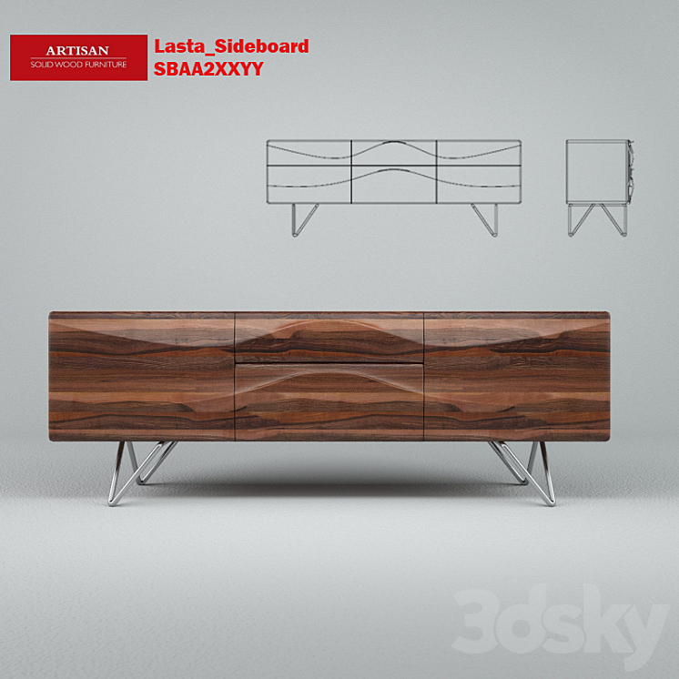 Lasta_Sideboard_SBAA2XXYY 3DS Max - thumbnail 2