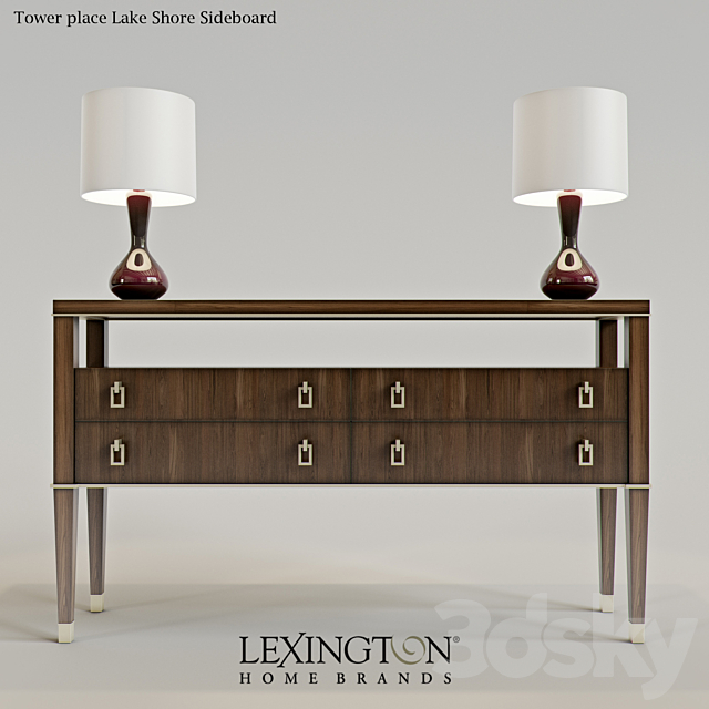 Lexington Lake Shore Sideboard Item: 706-869 3DSMax File - thumbnail 1