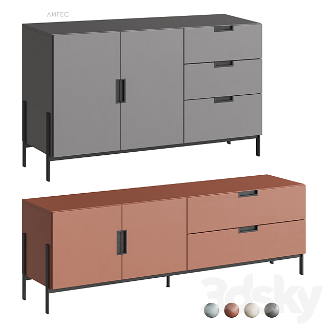 Liges cabinet Divan.ru 3DS Max Model - thumbnail 3