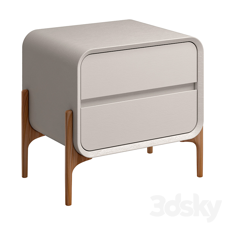 Light luxury bedside table 3DS Max Model - thumbnail 3