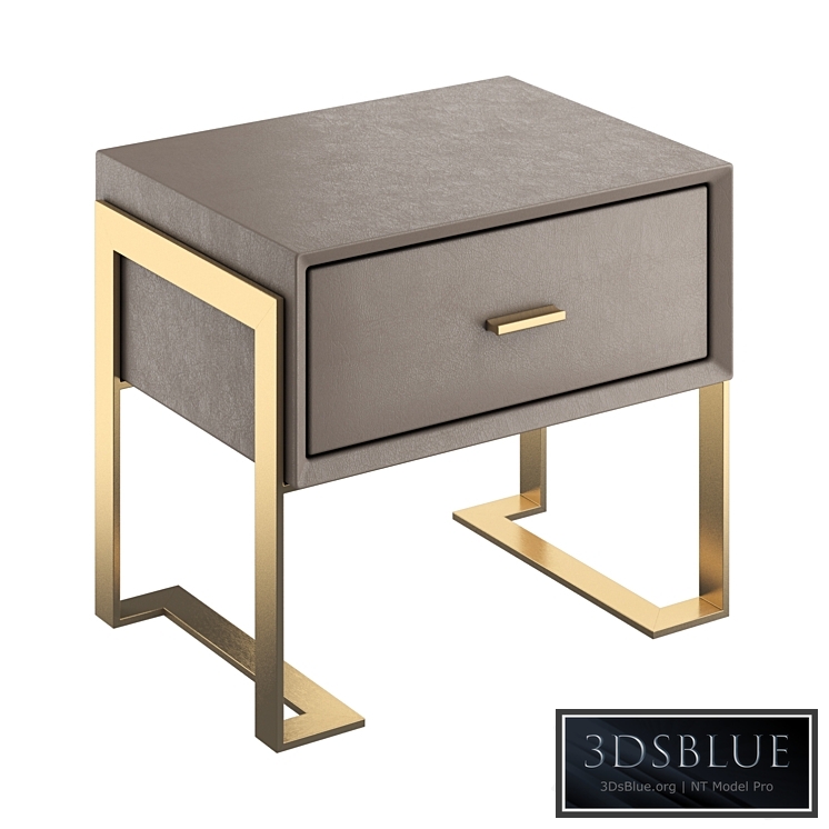 Light luxury bedside table 3DS Max - thumbnail 3