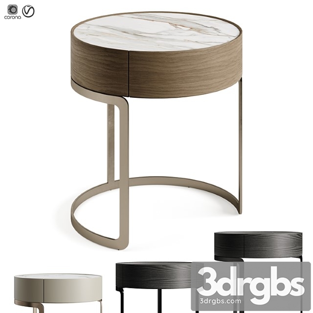 Light Luxury Circle Marble Bedside Gg42 3dsmax Download - thumbnail 1