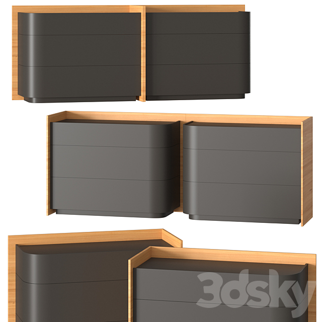 Ligne Roset Entreves Sideboards 3DSMax File - thumbnail 1