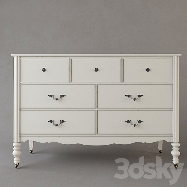 lisette wide dresser 3DSMax File - thumbnail 1