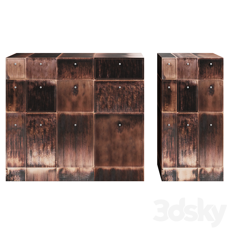 Loft style dresser 3DS Max - thumbnail 1