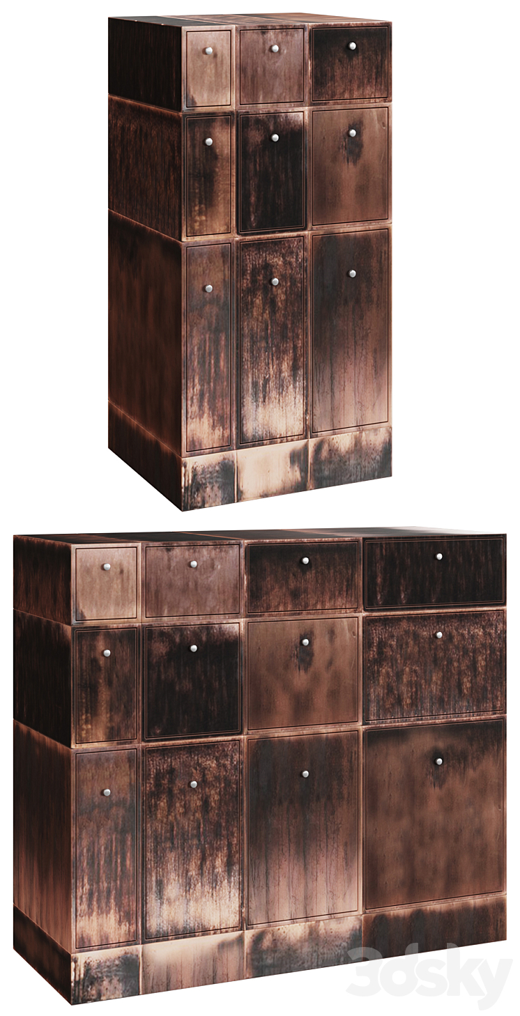 Loft style dresser 3DS Max - thumbnail 2