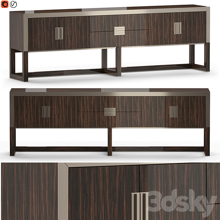 Longhi Aemad Sideboard 01 3DS Max Model - thumbnail 3