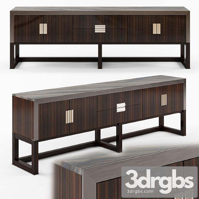 Longhi armand wooden sideboard 01 2 3dsmax Download - thumbnail 1