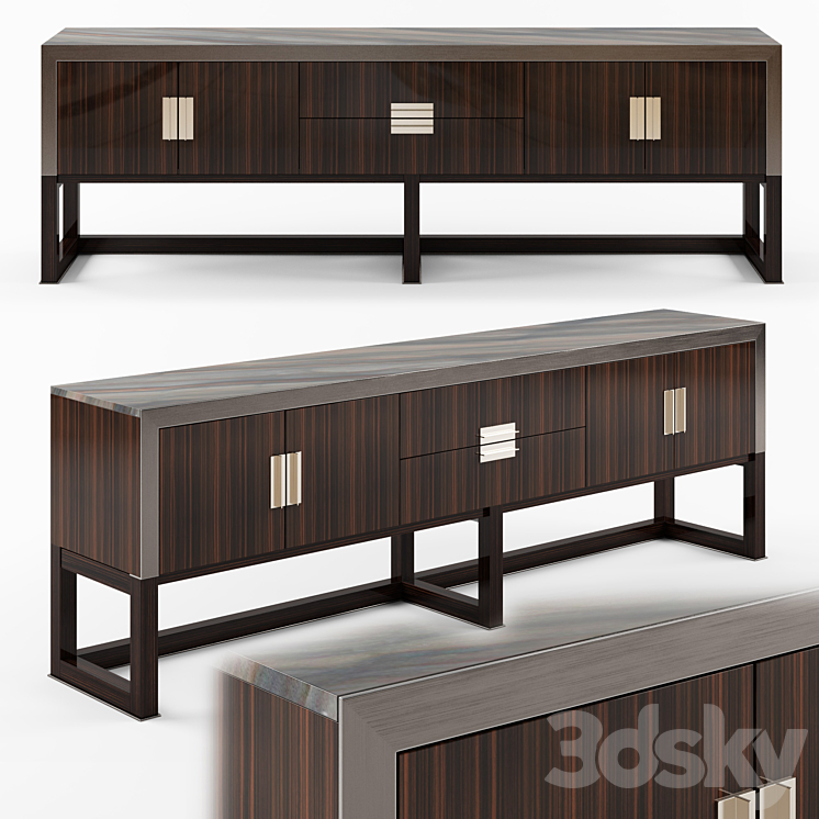 Longhi ARMAND Wooden sideboard_01 3DS Max - thumbnail 1