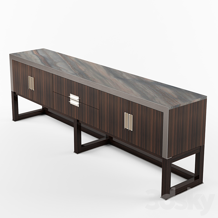 Longhi ARMAND Wooden sideboard_01 3DS Max - thumbnail 2