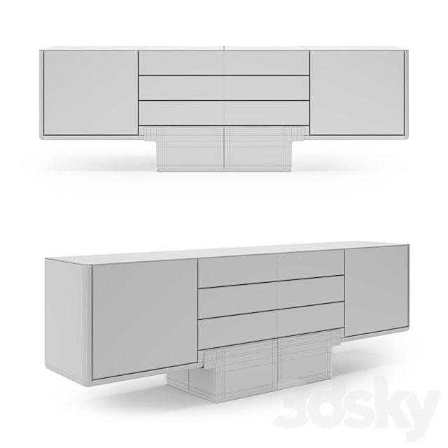 Longhi do high cabinet 3DS Max Model - thumbnail 3