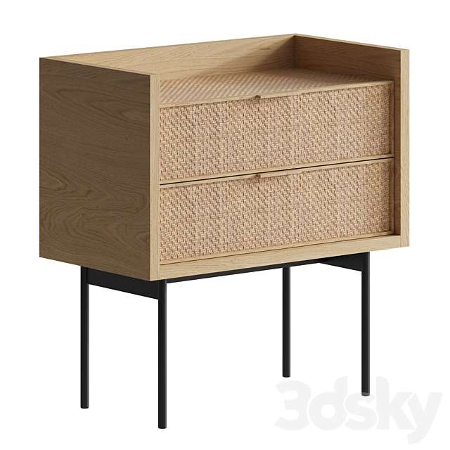 Louison bedside tables from LaRedoute 3DS Max Model - thumbnail 2