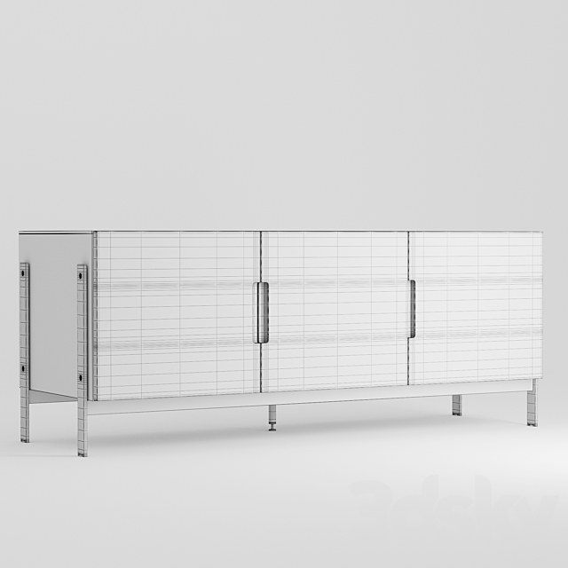 LOW RECTANGULAR FLOAT SIDEBOARD. Novamobili. 3DS Max Model - thumbnail 4