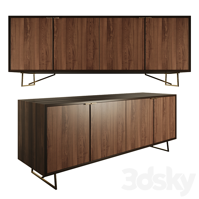 Madina walnut sideboard 3DSMax File - thumbnail 1