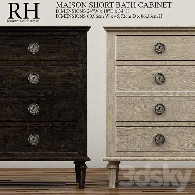 MAISON SHORT BATH CABINET 3DSMax File - thumbnail 2