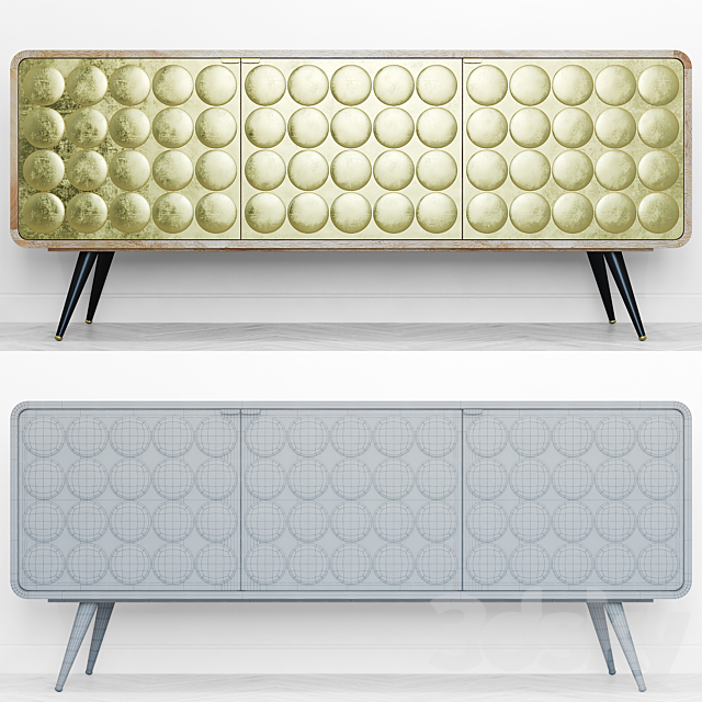 Maisons du Monde Gatsby sideboard 3DSMax File - thumbnail 1