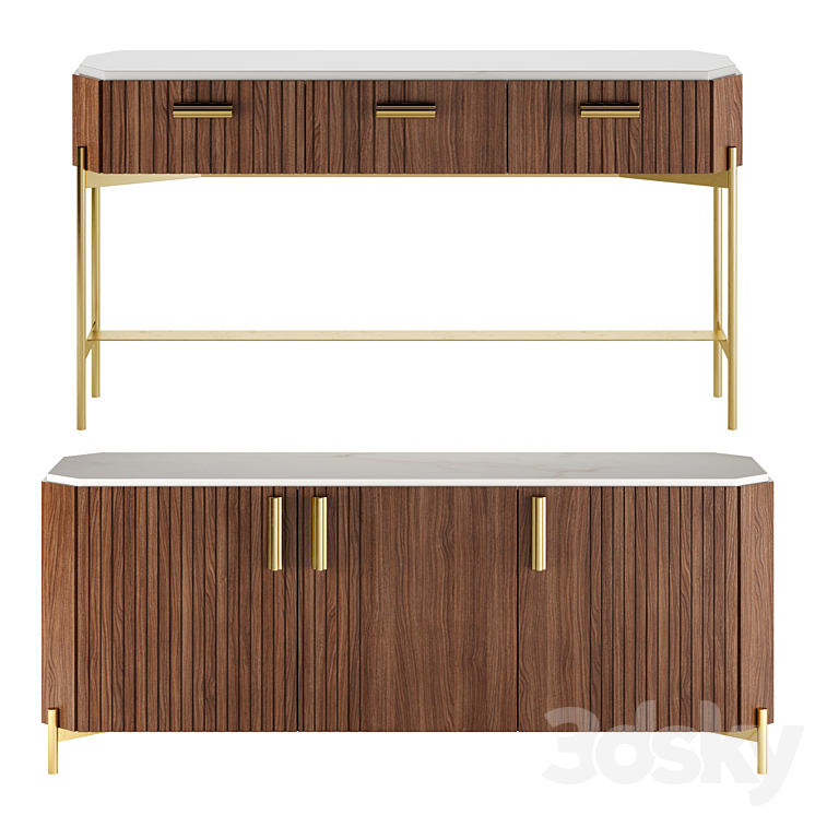 Malcolm Sideboard by Mambo Unlimited Ideas 3DS Max Model - thumbnail 2