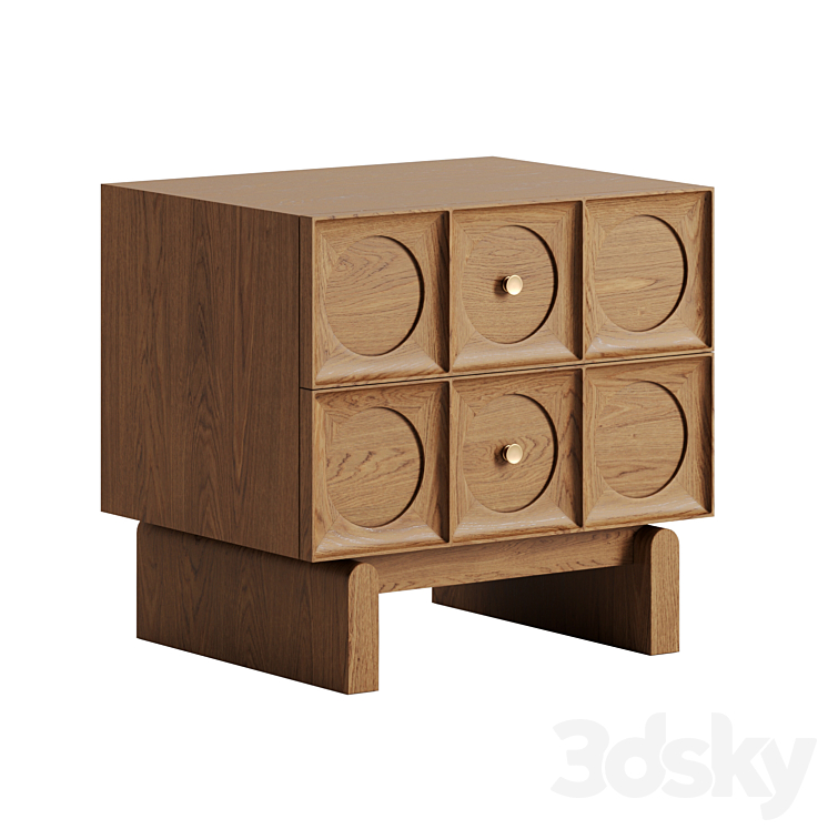 Marcel Bedside Table by Soho Home 3DS Max Model - thumbnail 1