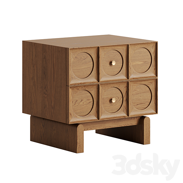 Marcel Bedside Table by Soho Home 3DS Max Model - thumbnail 1