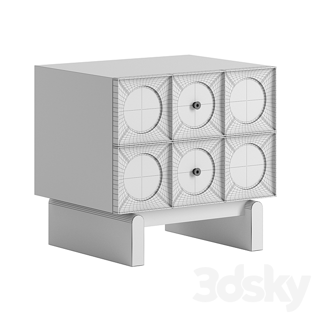 Marcel Bedside Table by Soho Home 3DS Max Model - thumbnail 2