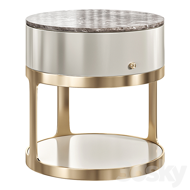 MEDALLION BEDSIDE TABLE by luxurylivinggroupv 3ds Max - thumbnail 2