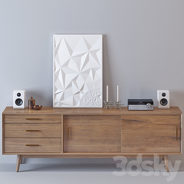 Media Console-West Elm 3DSMax File - thumbnail 1