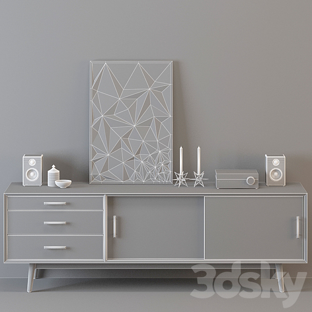 Media Console-West Elm 3DSMax File - thumbnail 2