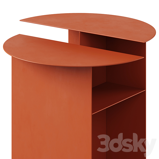 Metal bedside table Alessio by LA REDOUTE 3ds Max - thumbnail 3