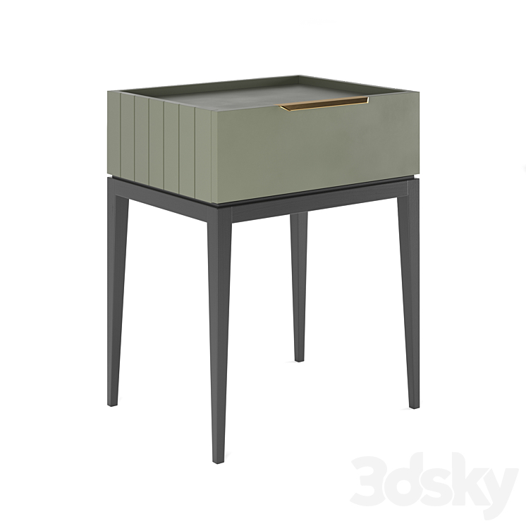 Metropolitan bedside table 3DS Max - thumbnail 1