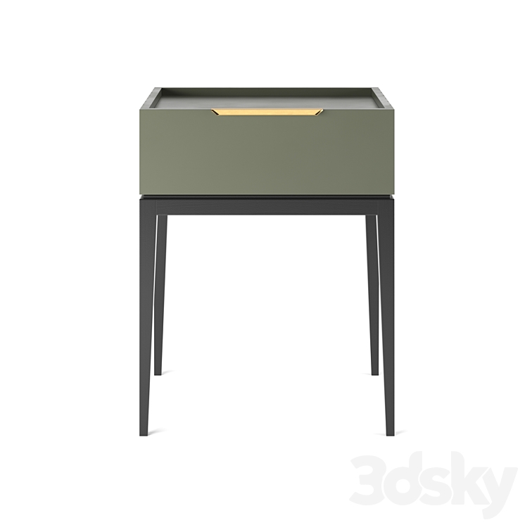 Metropolitan bedside table 3DS Max - thumbnail 2