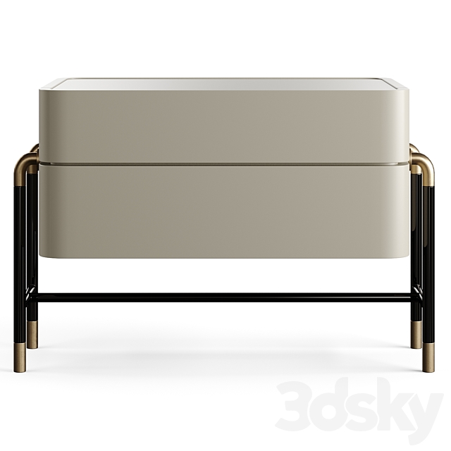 Mezzo Collection BENNETT Nightstand Table 3DS Max Model - thumbnail 2