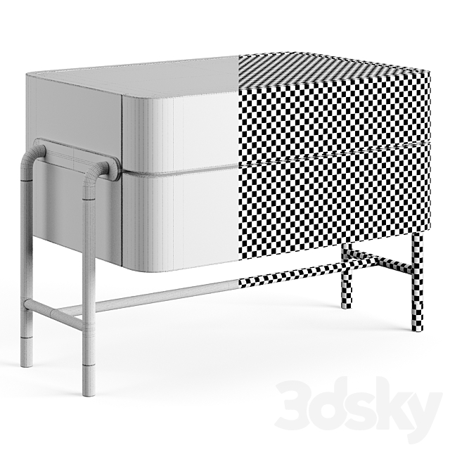 Mezzo Collection BENNETT Nightstand Table 3DS Max Model - thumbnail 5