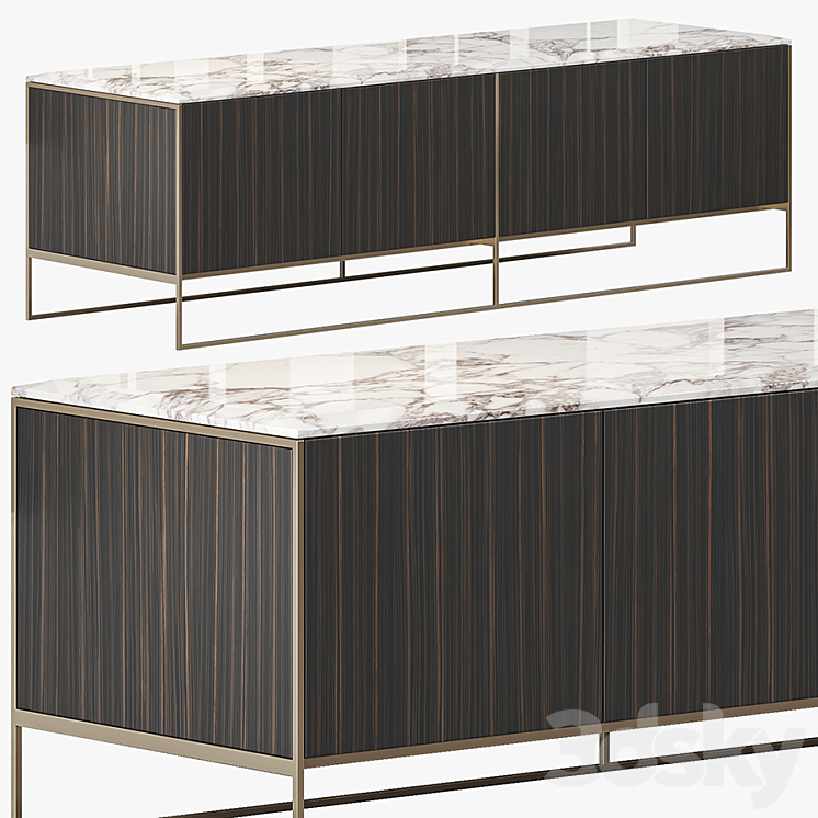 MINOTTI CALDER BRONZE LIVING HORIZZONTAL SIDEBOARD 3DS Max Model - thumbnail 2