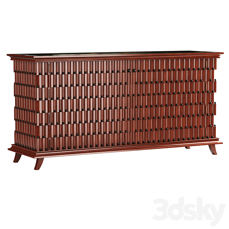 Minotti Collezioni chest of drawers \/ Wooden chest of drawers 3DS Max - thumbnail 2