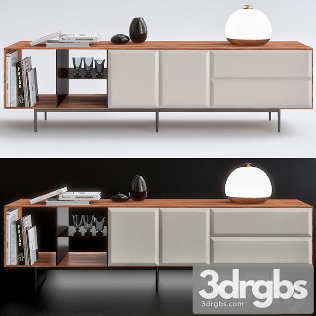 Minotti console table 2 3dsmax Download - thumbnail 1