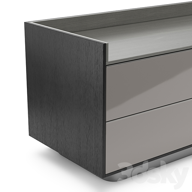 Minotti Darren Chest With 2 Drawers 3DS Max Model - thumbnail 3