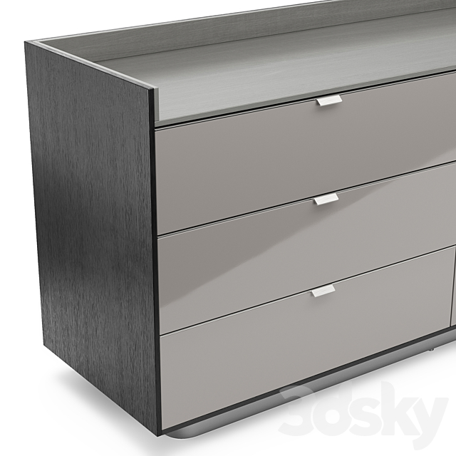 Minotti Darren Chest With 6 Drawers 3DS Max Model - thumbnail 3