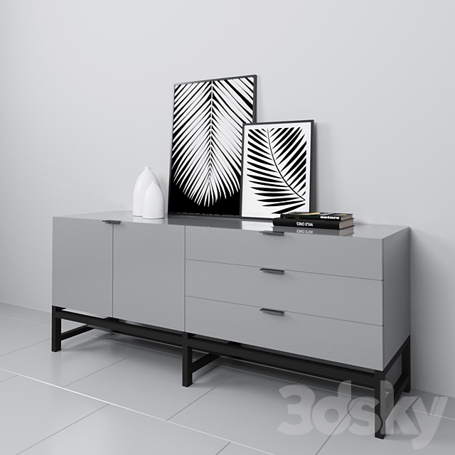 Minotti. Harvey gorizontal sideboard 2 3DS Max Model - thumbnail 2