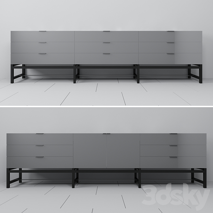 Minotti. Harvey horizontal sideboard 3DS Max - thumbnail 1